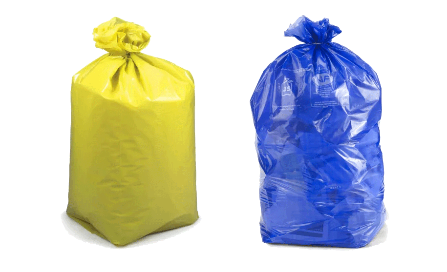 Barevné plastové pytle 120L